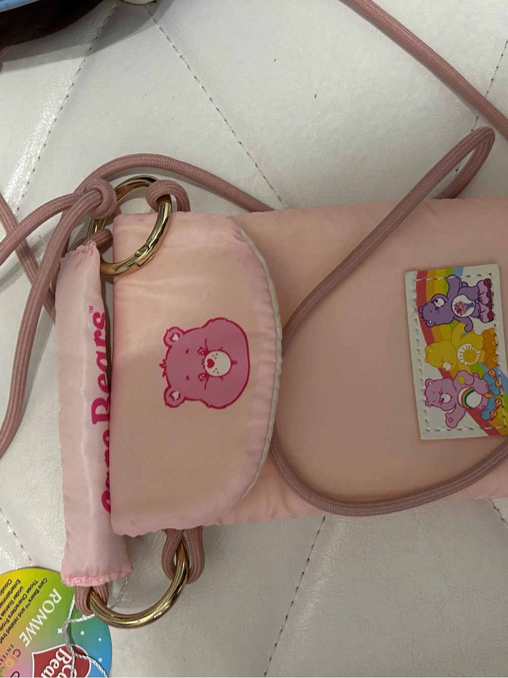 Care Bears Pink Kids Shoulder Bag with Character Patch